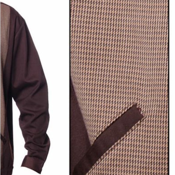 Brown houndstooth, men’s lightweight jacket - Picture 2 of 2